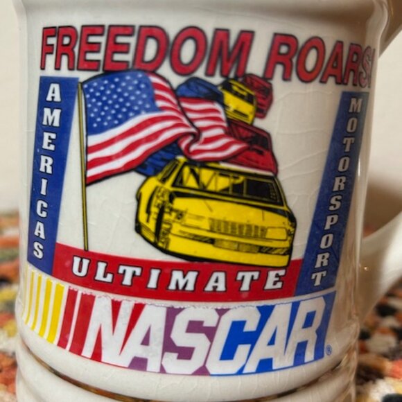 Vintage NASCAR "Freedom Roars" Commemorative Ceramic Beer Stein - Picture 3 of 16